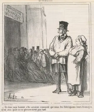 Dis donc, mon homme, s'ils savaient ..., by Honoré Daumier, ink, 1865