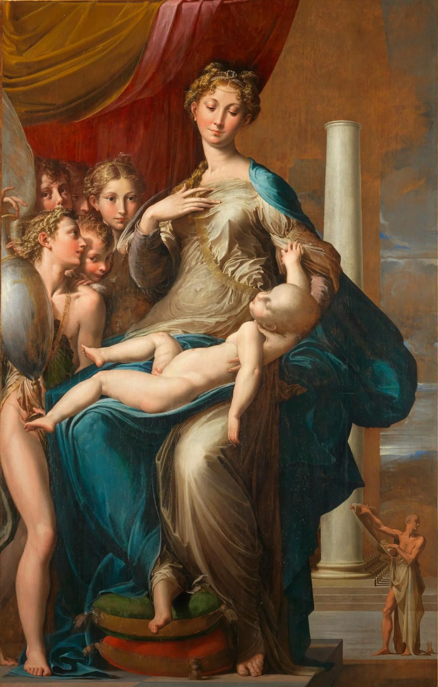 Madonna with the Long Neck, detail