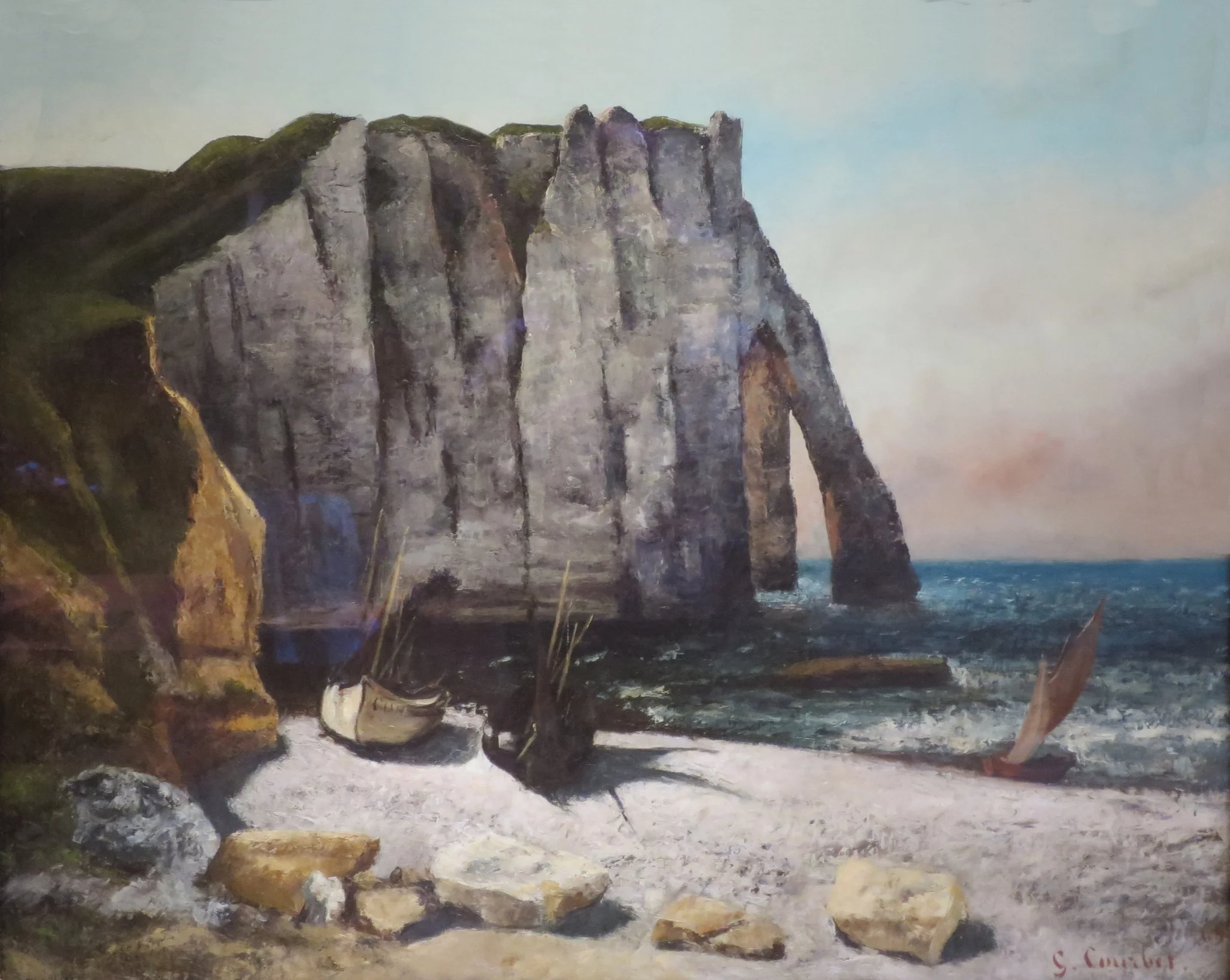 Cliff at Étretat, the Porte d' Aval, detail
