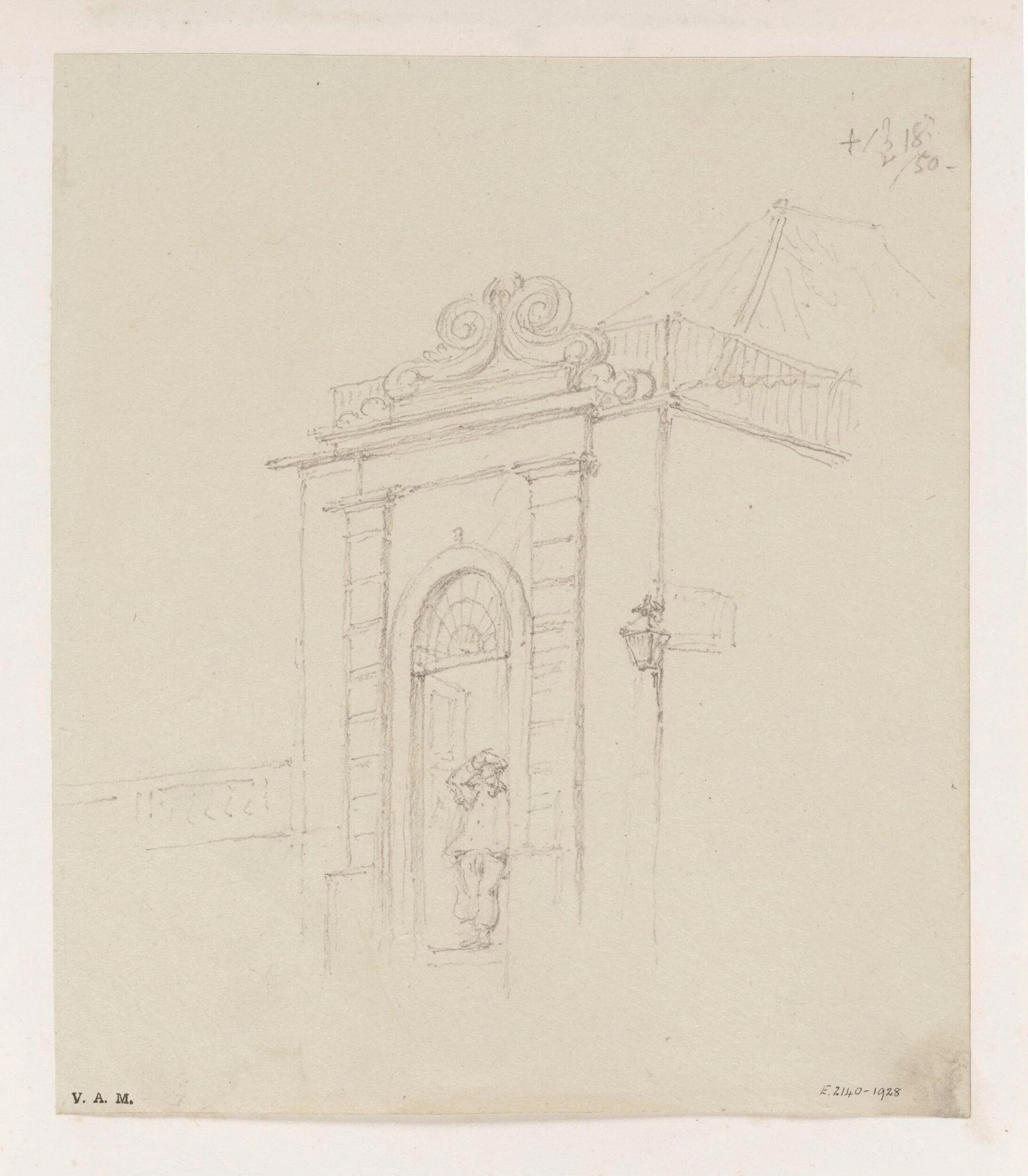 A figure in a doorway, Macau, detail