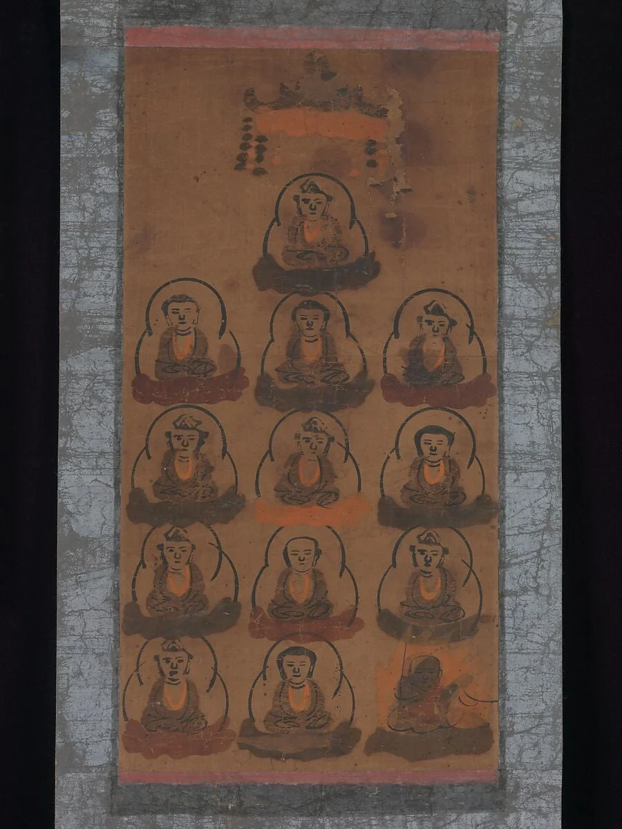 十三仏図大津絵|Ōtsu-e of Thirteen Buddhist Deities, detail