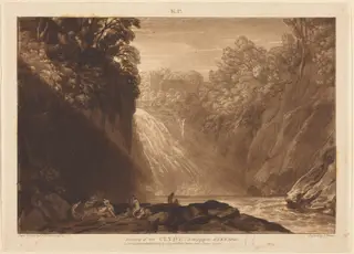 The Fall of the Clyde, by Joseph Mallord William Turner, ink, 1809