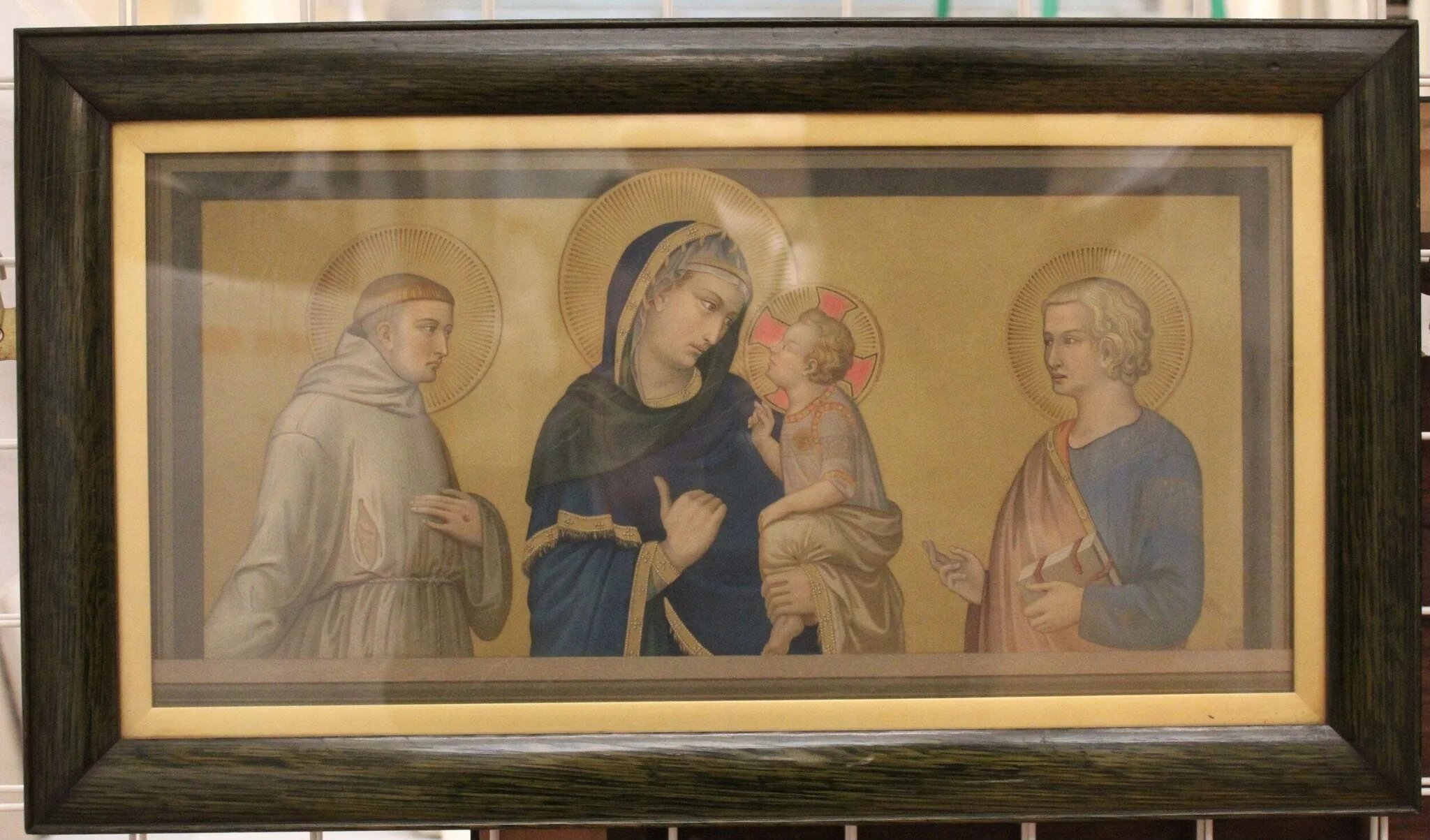 Virgin and Child with St John and St Francis, detail