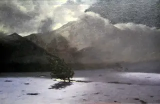 Halny wind, by Stanisław Witkiewicz, oil, 1898