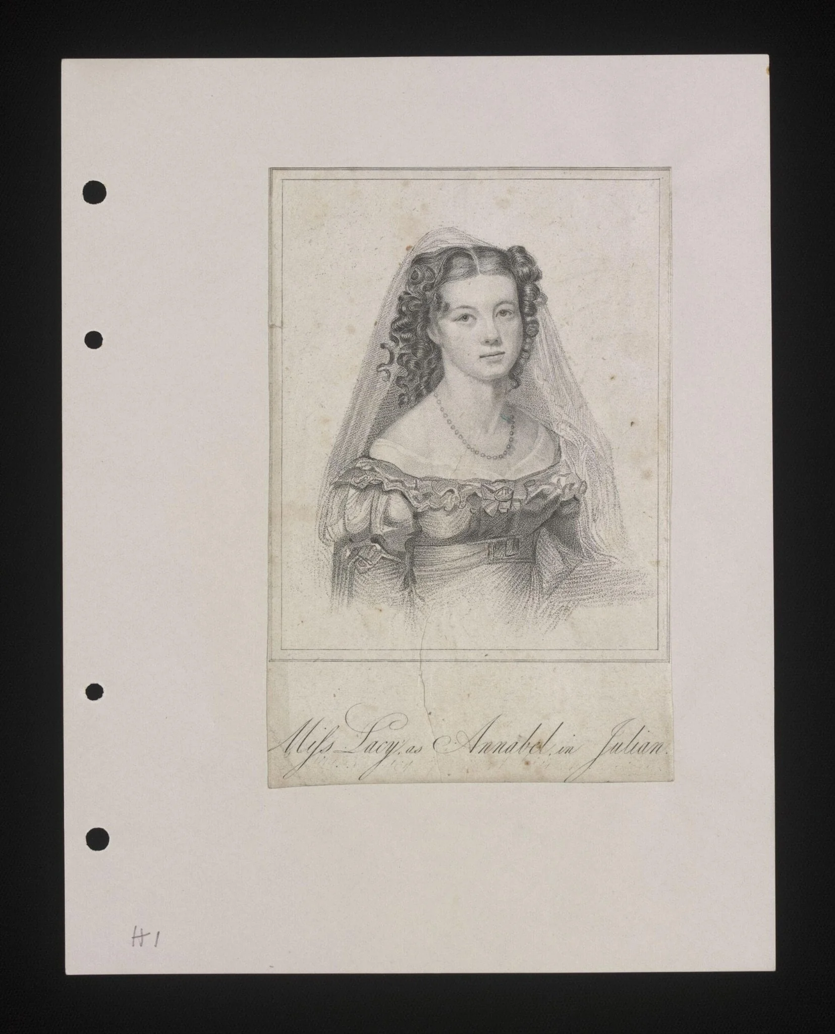 Miss Lacy as Annabel in Julian, detail