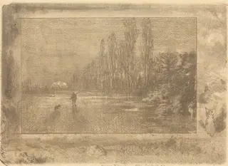 Le Petit Chasseur (Little Hunter), by Félix-Hilaire Buhot, ink, 1892