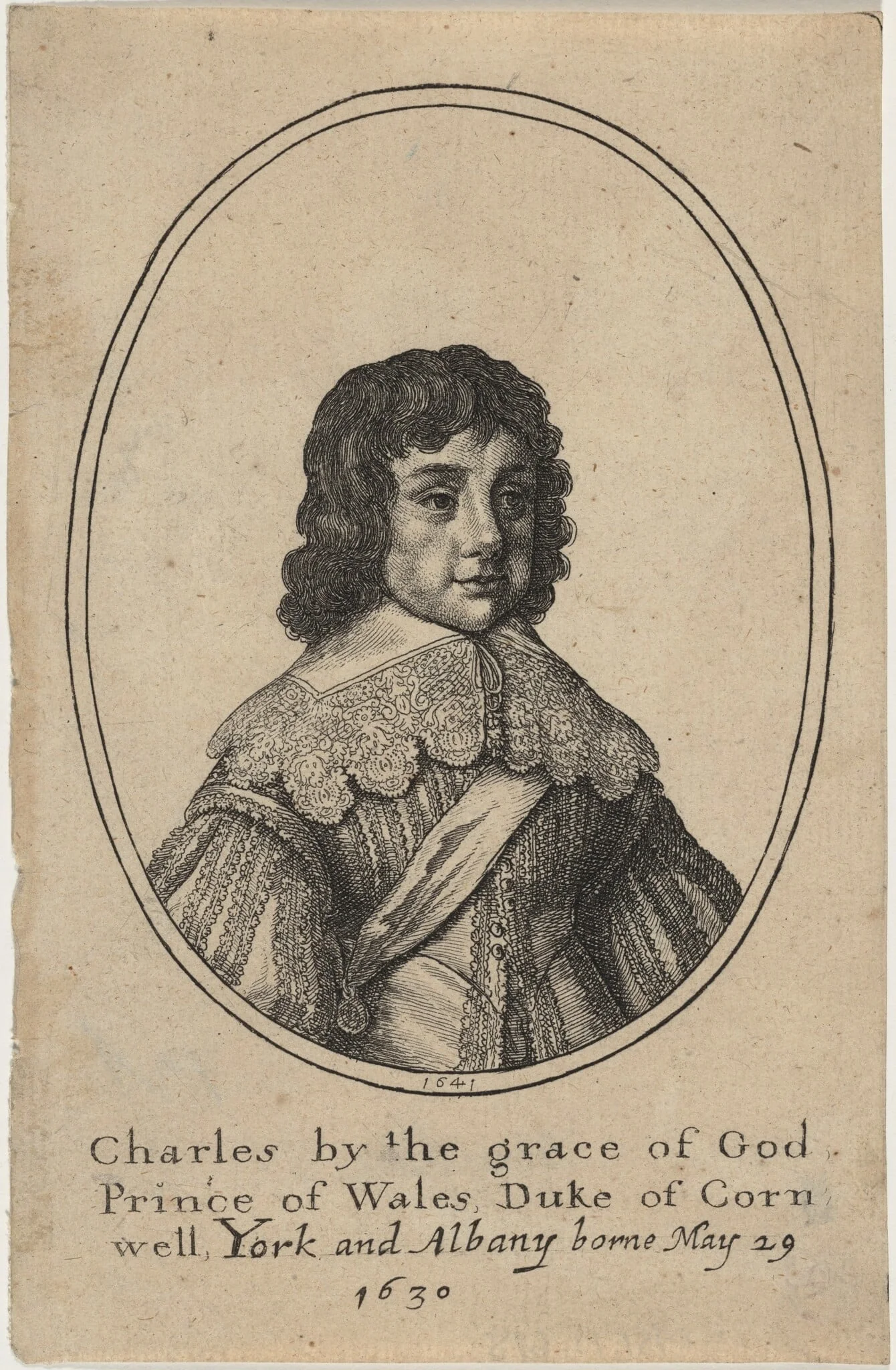 Charles II as Prince of Wales, detail