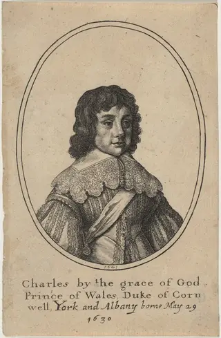 Charles II as Prince of Wales, by Wenceslaus Hollar, ink, 1641