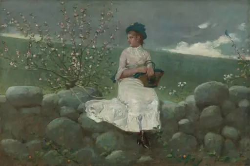 Peach Blossoms, by Winslow Homer, oil, 1878