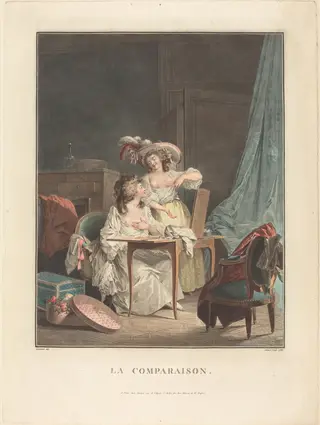 La Comparaison, by Jean-François Janinet, ink, 1786