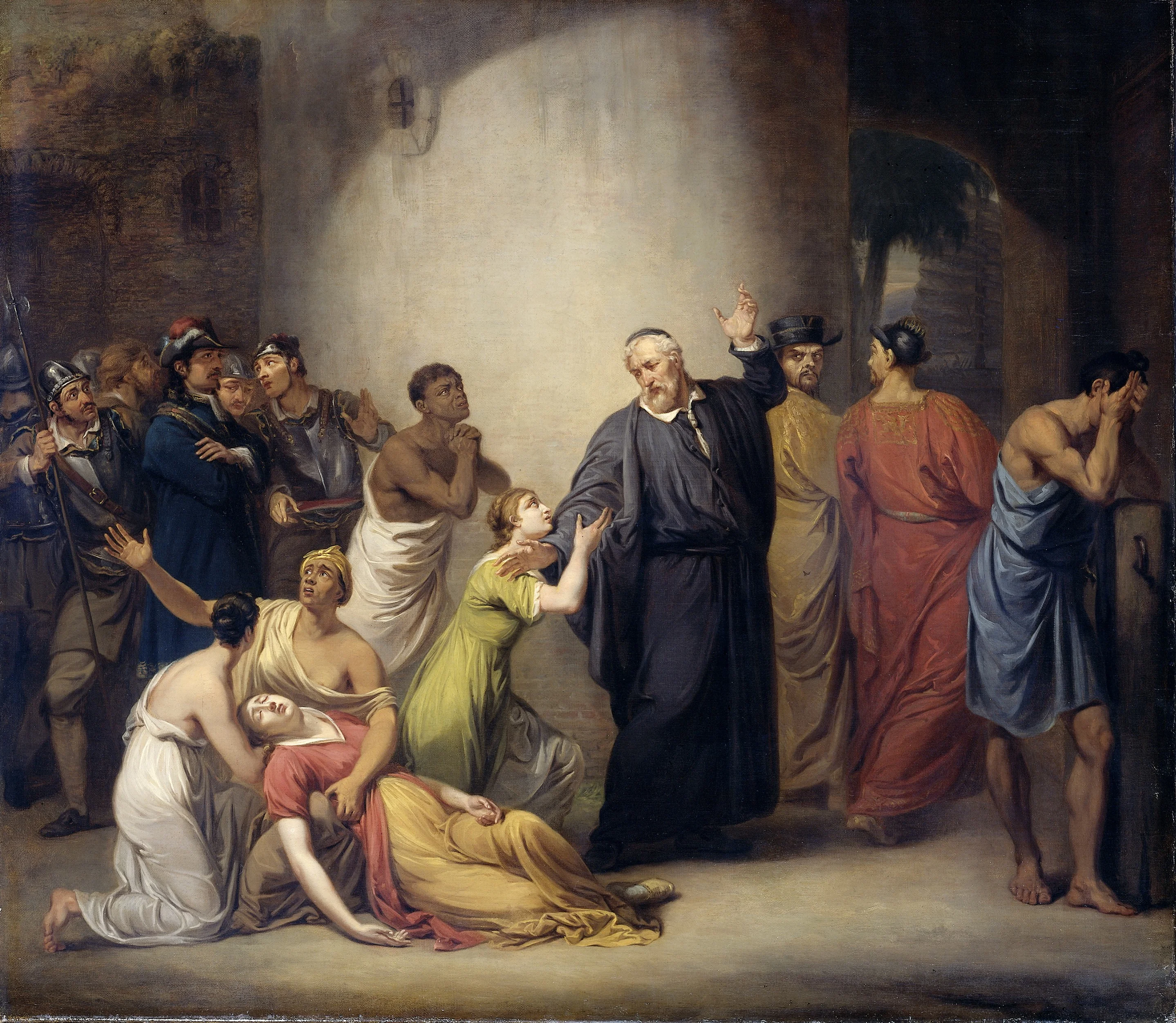 The self-sacrifice of Dutch missionary Antonius Hambroeck in Formosa, detail