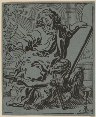 Saint John, by Anthonis Sallaert, ink, 1624