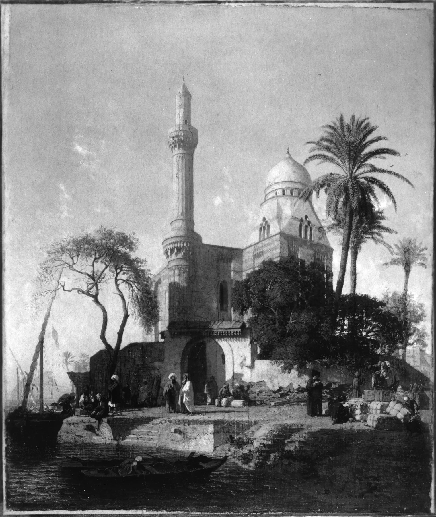 Landscape with Mosque, detail