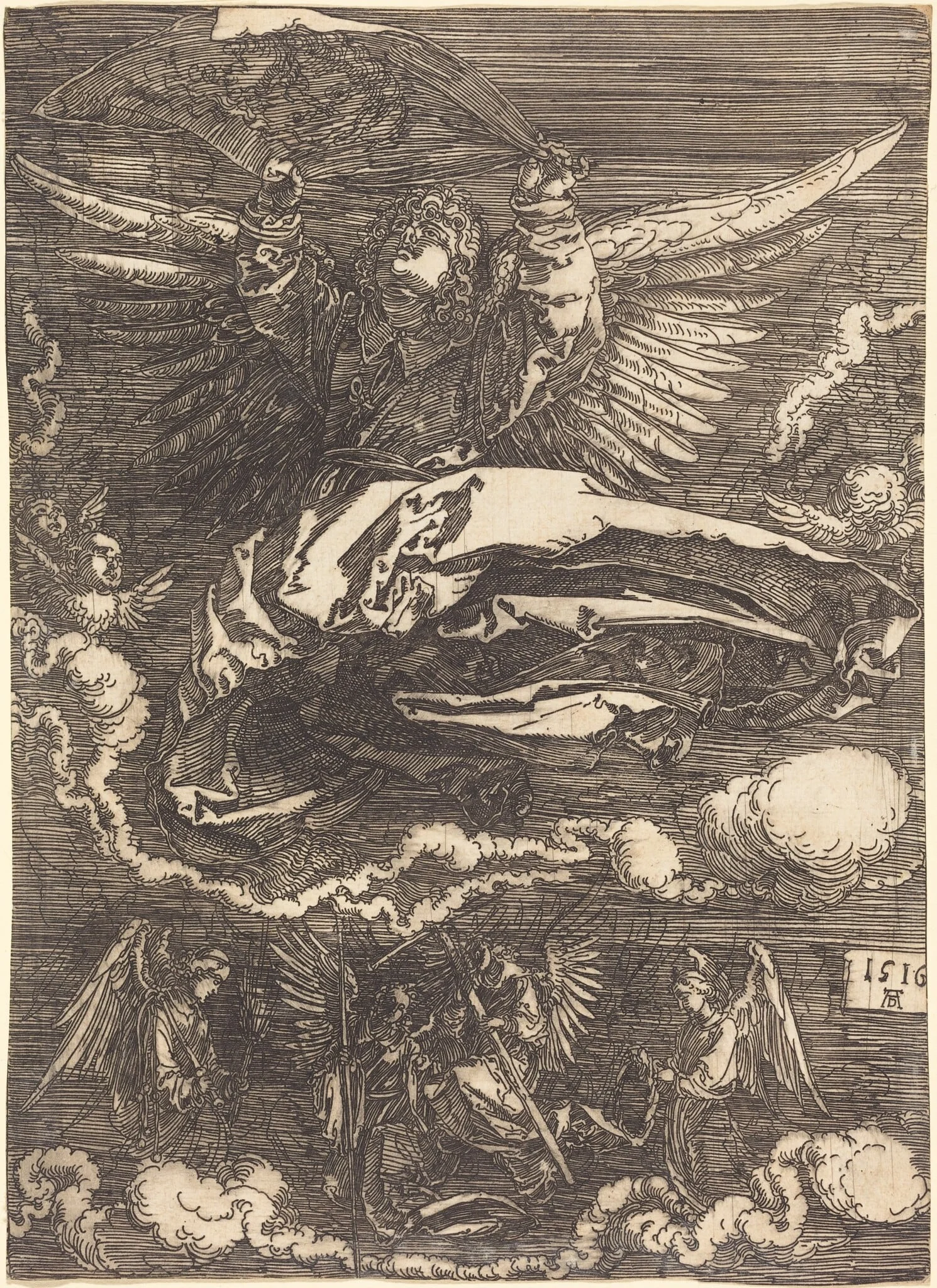 The Sudarium Held by One Angel, detail