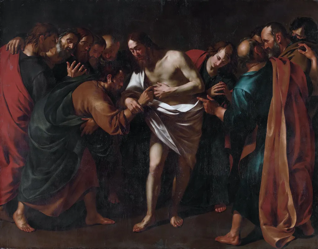 The incredulity of St Thomas, by Wouter Crabeth II, oil, 1620
