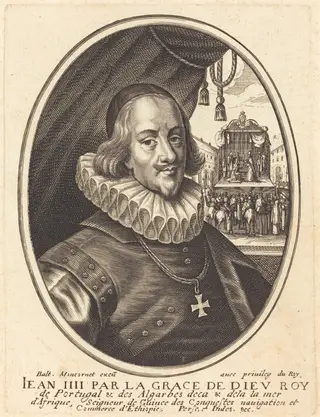 Jean IV, Duke of Bragance, by Balthasar Moncornet, ink, 1634
