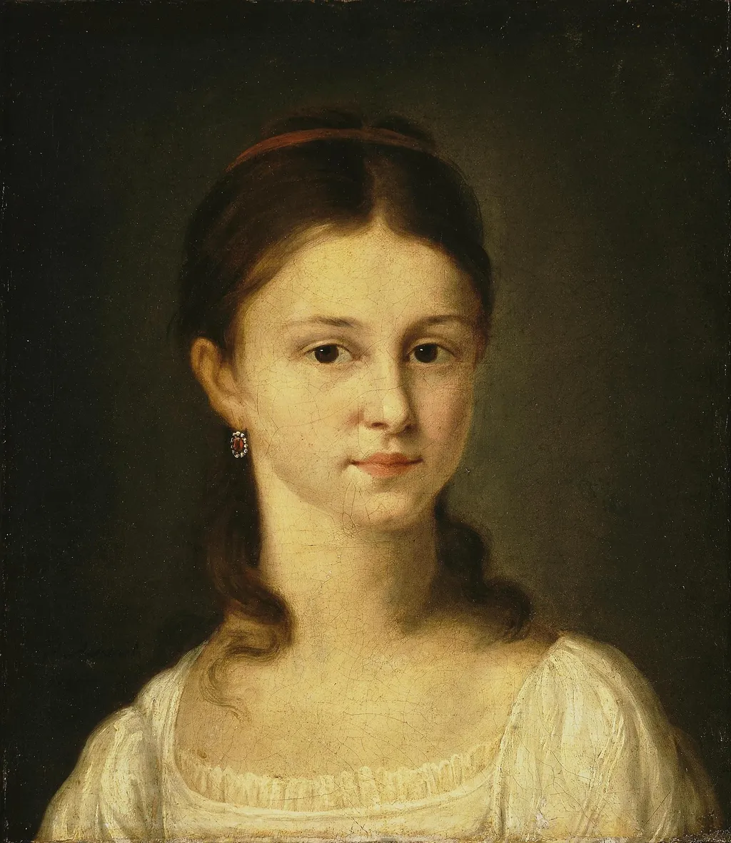 Portrait of Mrs Khvostova, by Nikolay Alekseev Syromyansky, oil, 1836