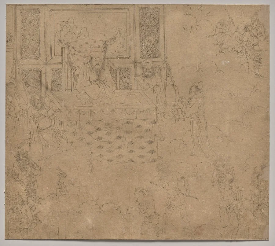 Album of Daoist and Buddhist Themes: Kings of Hells: Leaf 31, detail