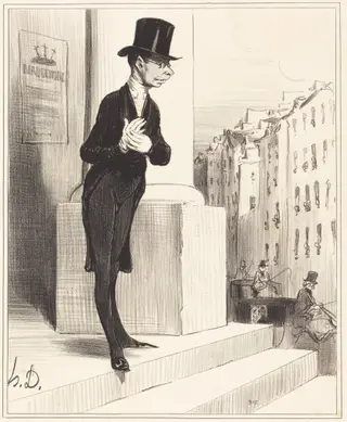 Pique-Assiette, by Honoré Daumier, ink, 1841