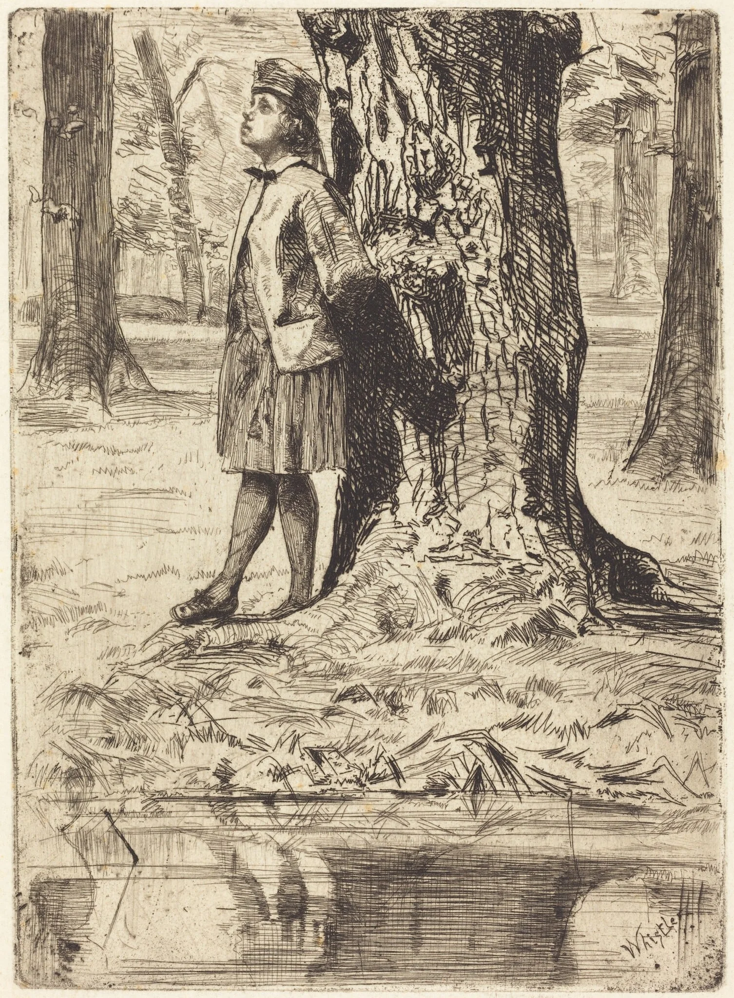 Seymour Standing under a Tree, detail