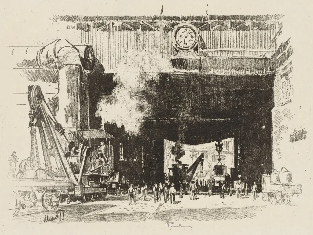 English War Work:  The Big Gate of the Big Shop, by Joseph Pennell, 1916
