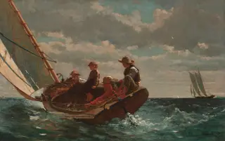 Breezing Up (A Fair Wind), by Winslow Homer, oil, 1874