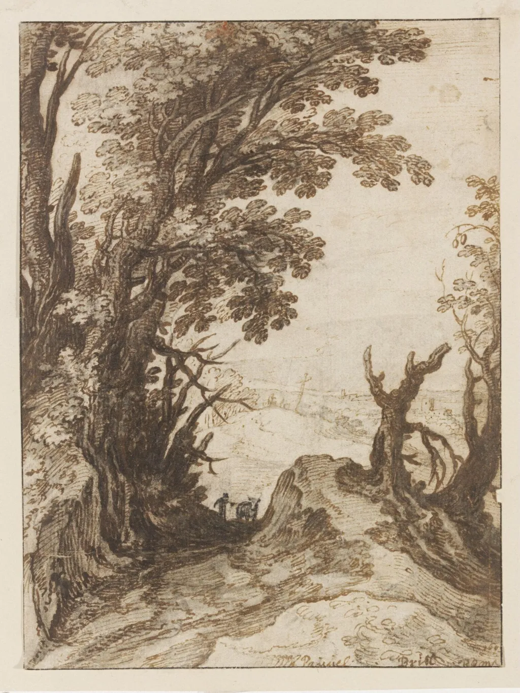 Landscape with a Sunken Road Between Trees Leading Over a Hill, by Paul Bril, 1609