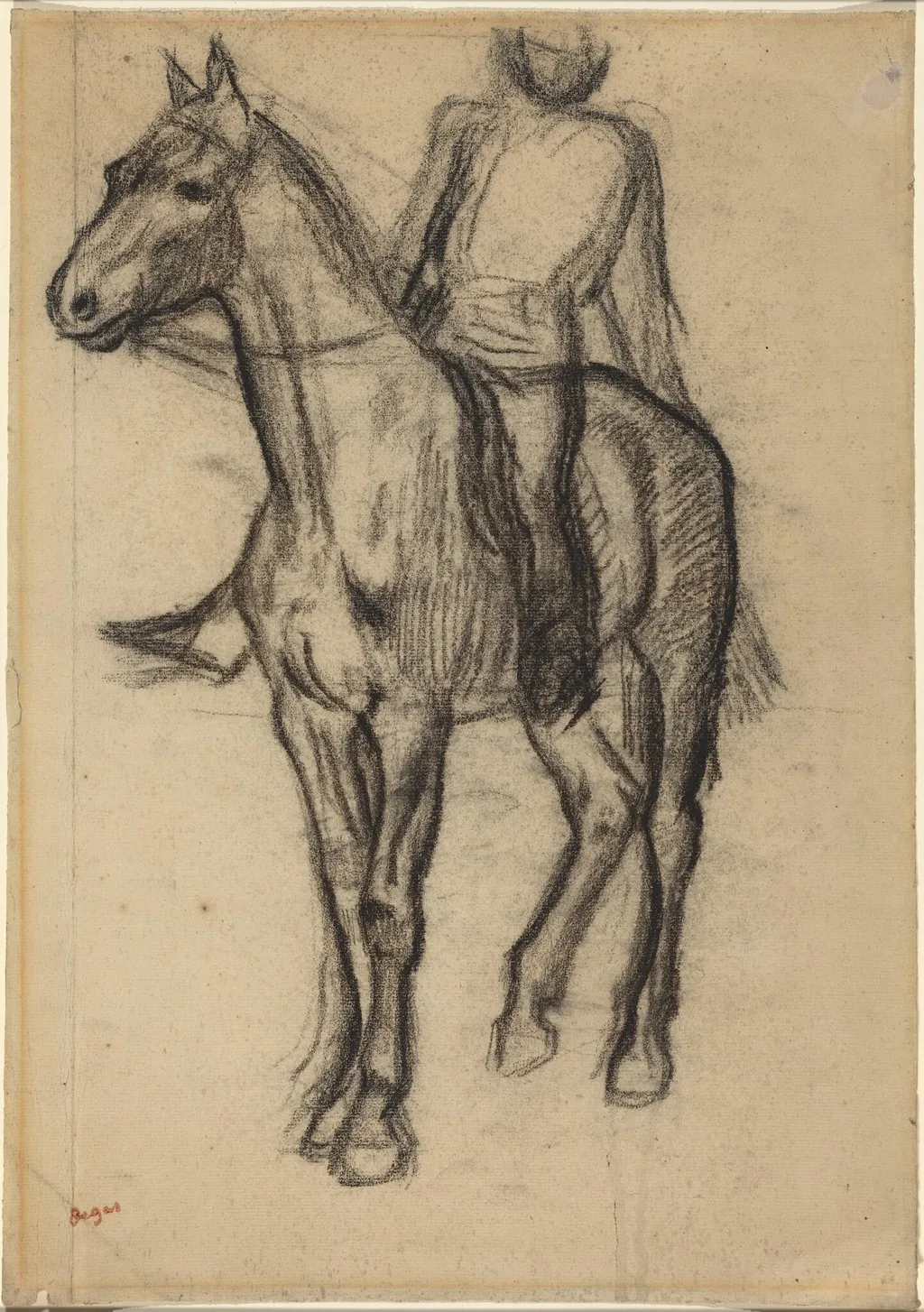 Horse and Rider, by Edgar Degas, oil, 1878