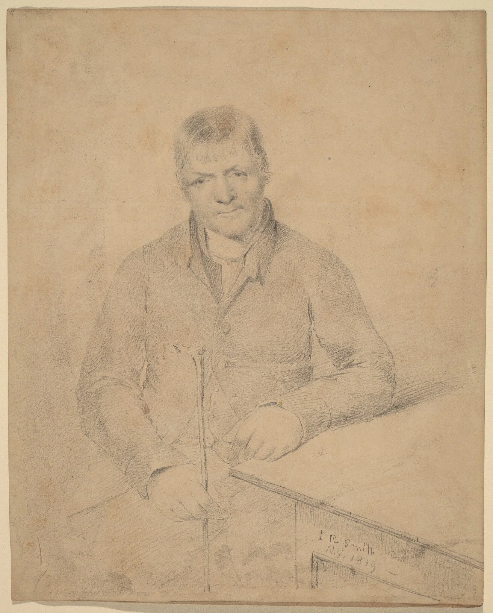 Man Seated at a Table, detail