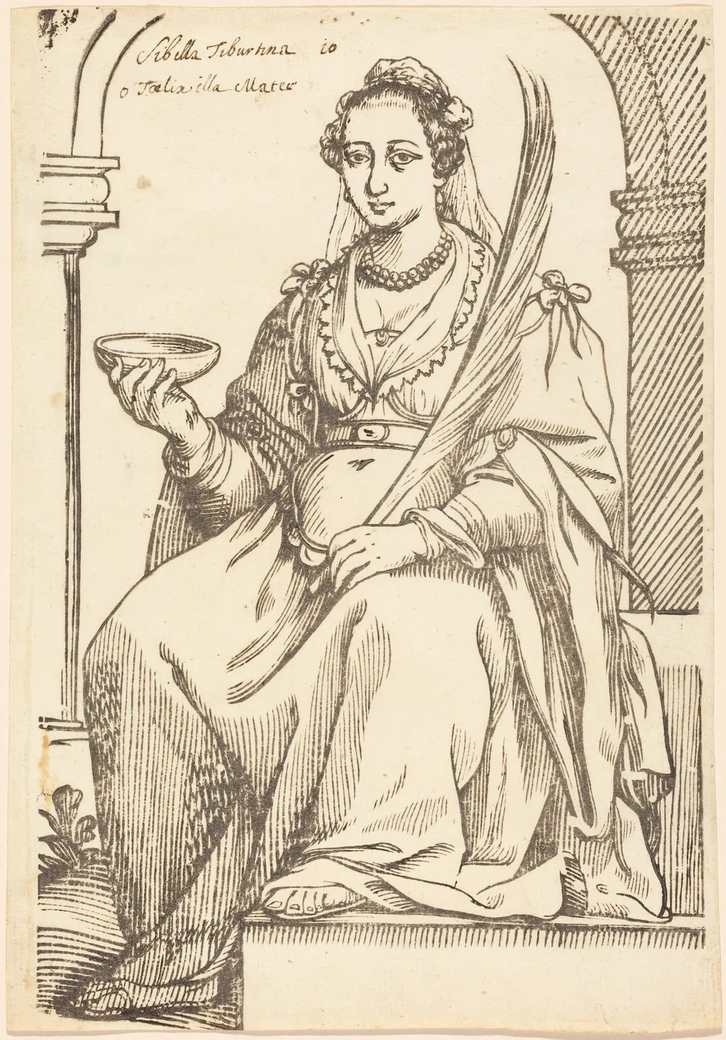 Sibylla Tiburtina, by Paul Maupin, ink, 1625