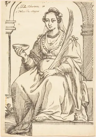 Sibylla Tiburtina, by Paul Maupin, ink, 1625
