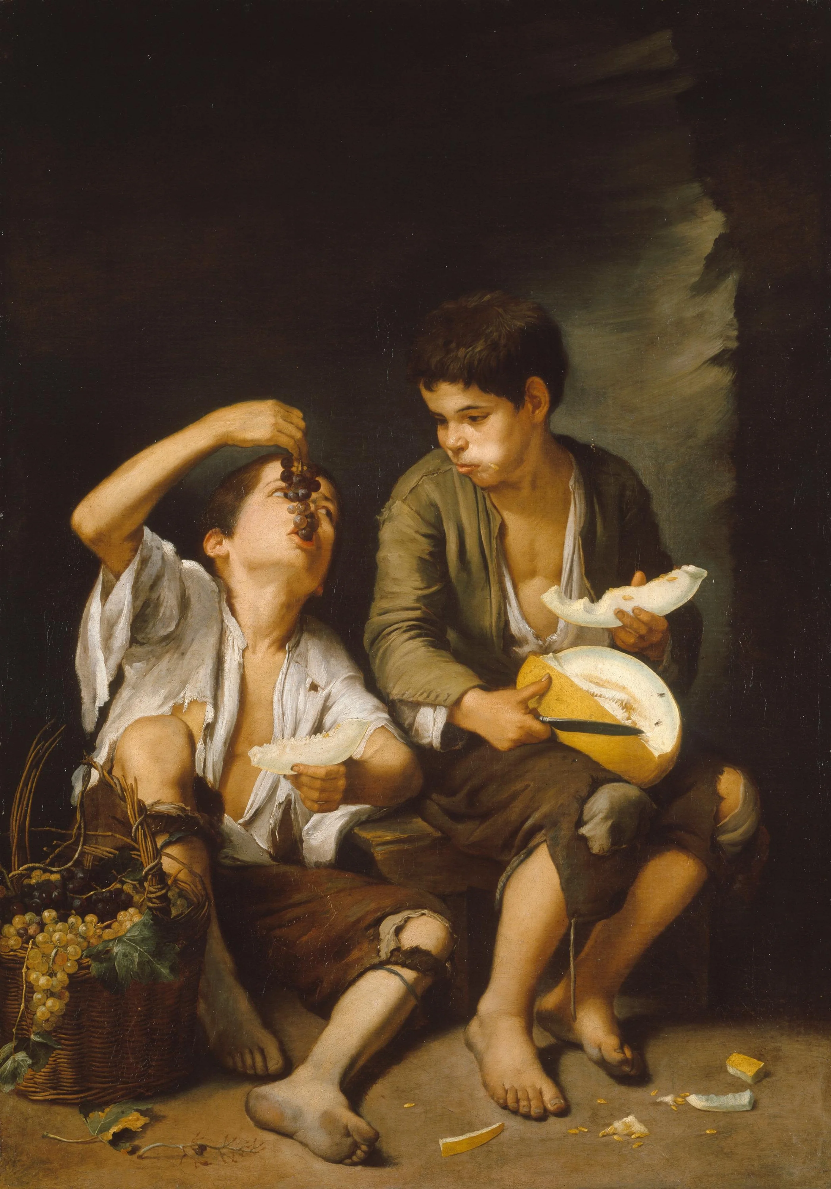 Grape and Melon Eaters, detail