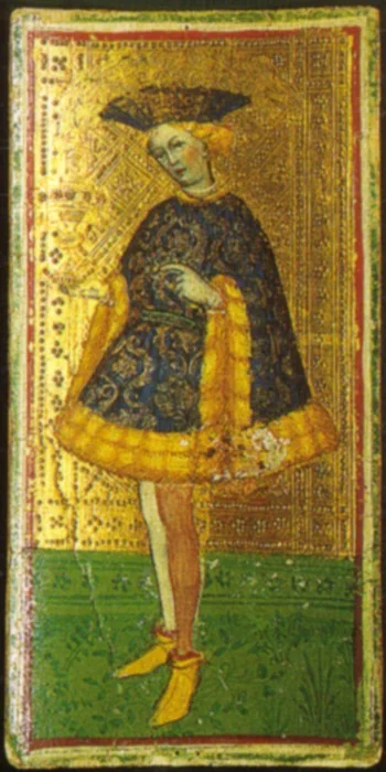 fante di coppe, detail