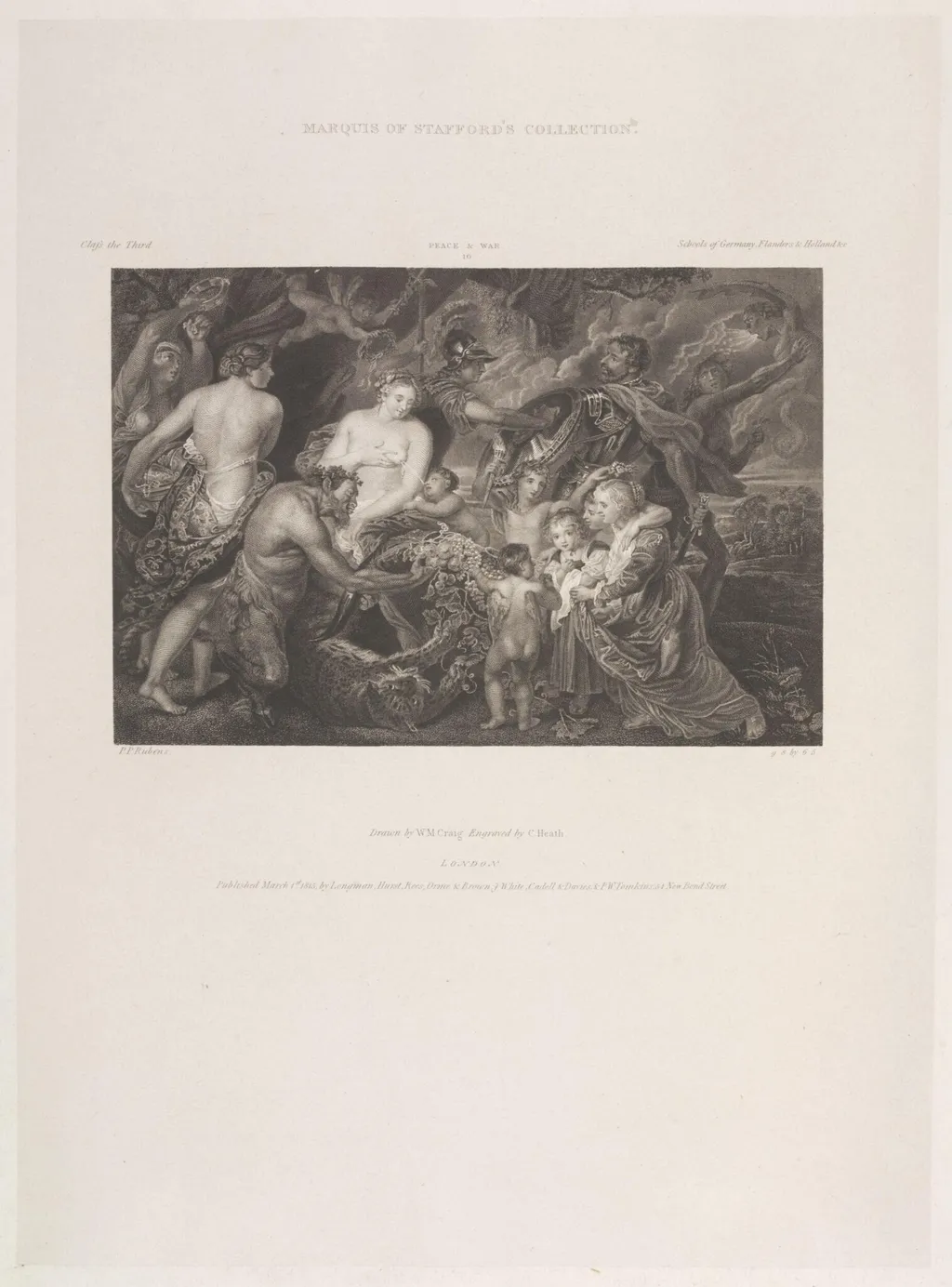 Peace and War, by Charles Heath, 1850