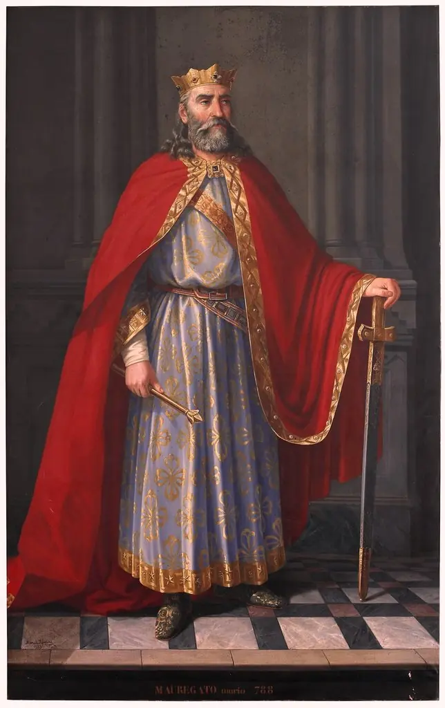 Mauregato, by Manuel Iglesias y Domínguez, oil, 1853