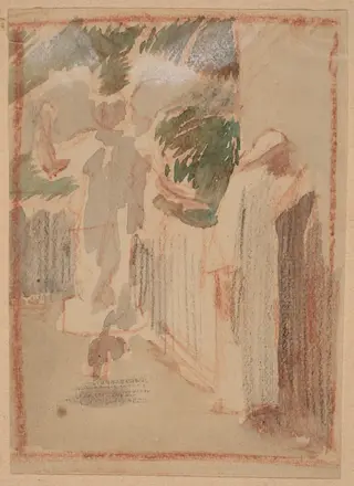 Study for a Panel, by Charles Sprague Pearce, watercolor, 1894