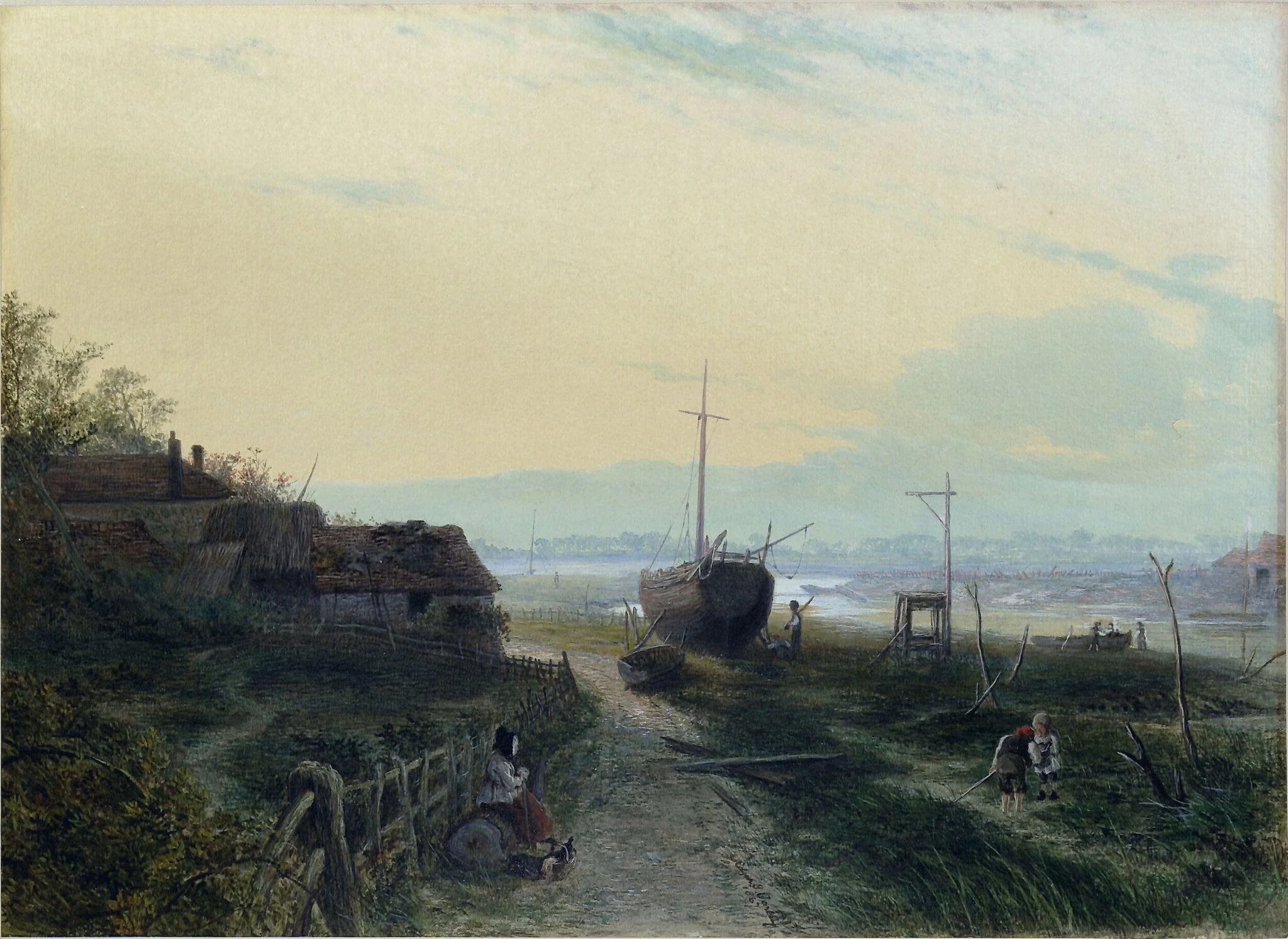 View from Gosport: Evening, detail
