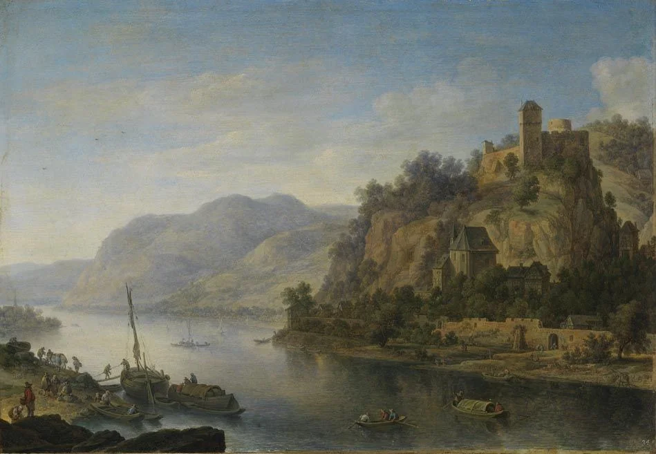 Rhine view at Heimbach am Rhein (Niederheimbach), detail