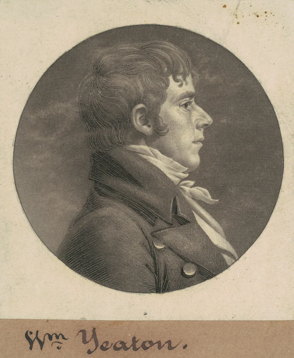 William Yeaton, by Charles B. J. Févret de Saint-Mémin, ink, 1807