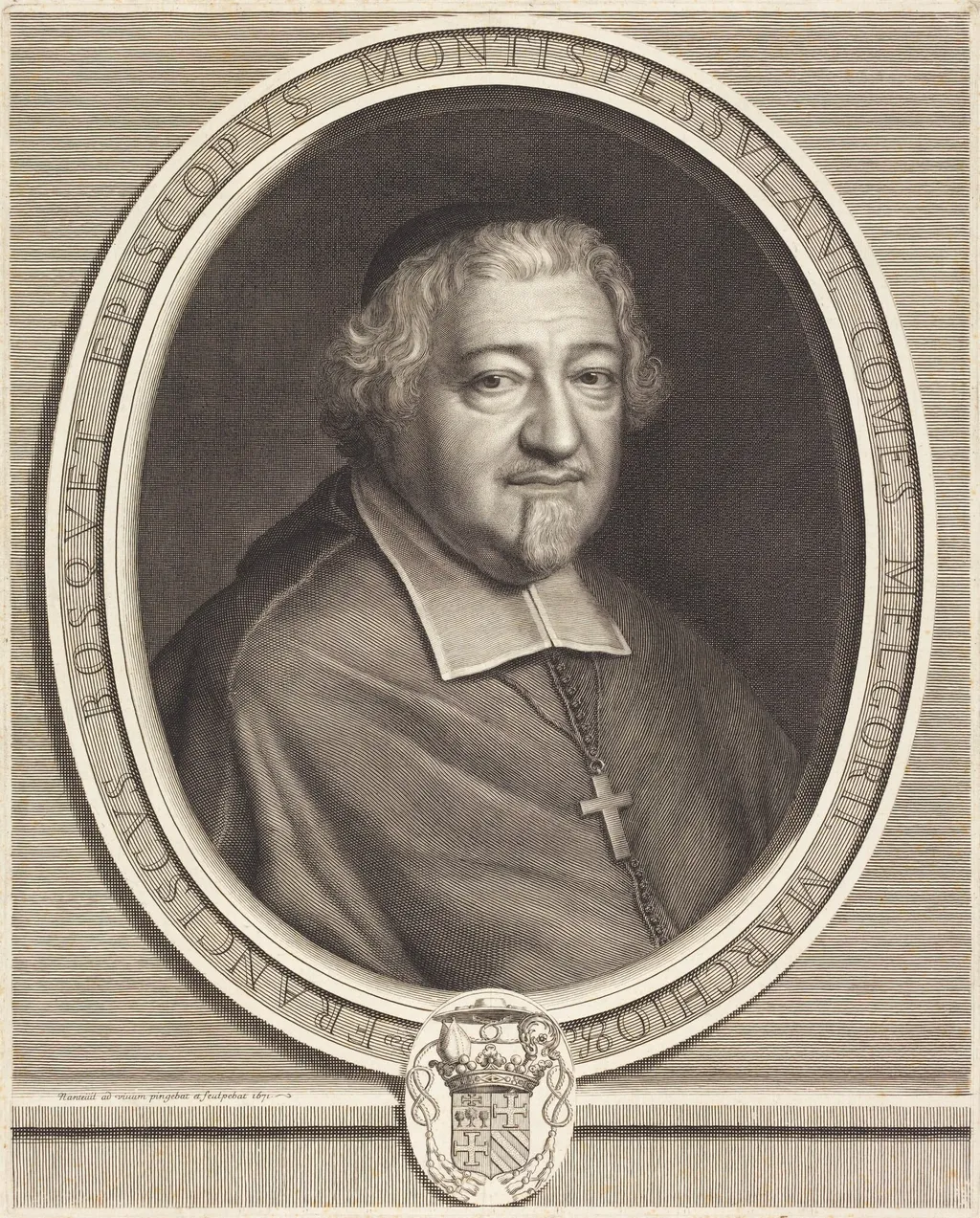 Francois Bosquet, by Robert Nanteuil, ink, 1671