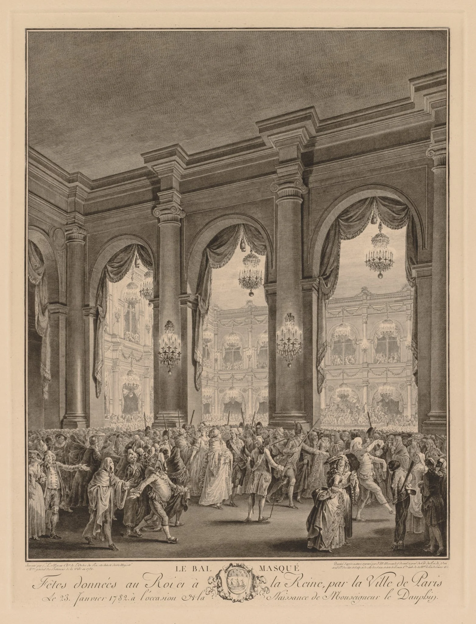 Masked Ball at the Hôtel de Ville, January 23, 1782, detail