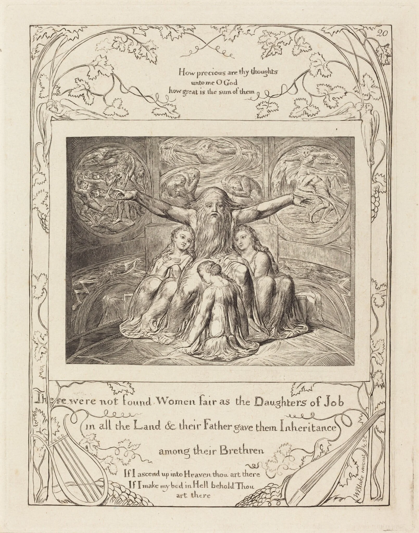 Job and His Daughters, detail