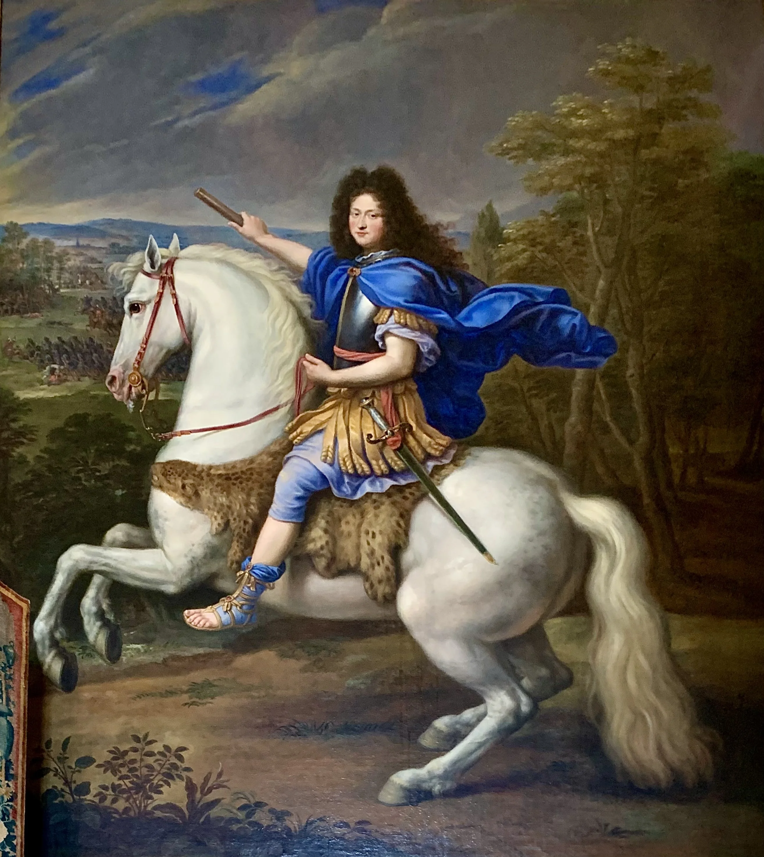 Equestrian portrait of Philippe de France, detail