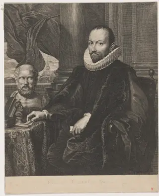 Nicholas Roccoxius, by Lucas Emil Vorsterman, ink, 1635