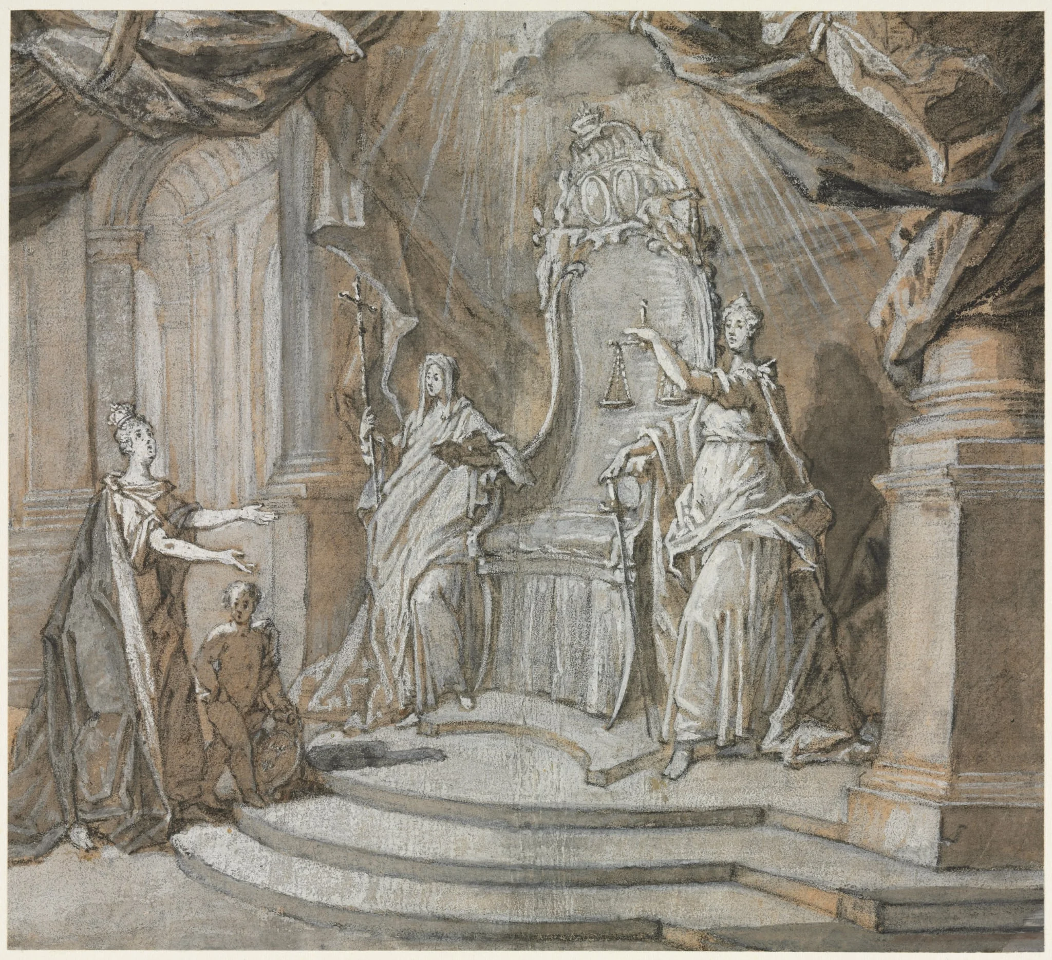 Madame de Maintenon Returning to the Catholic Church [1], detail