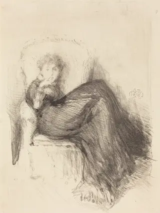 Study: Maude Seated, by James McNeill Whistler, 1878