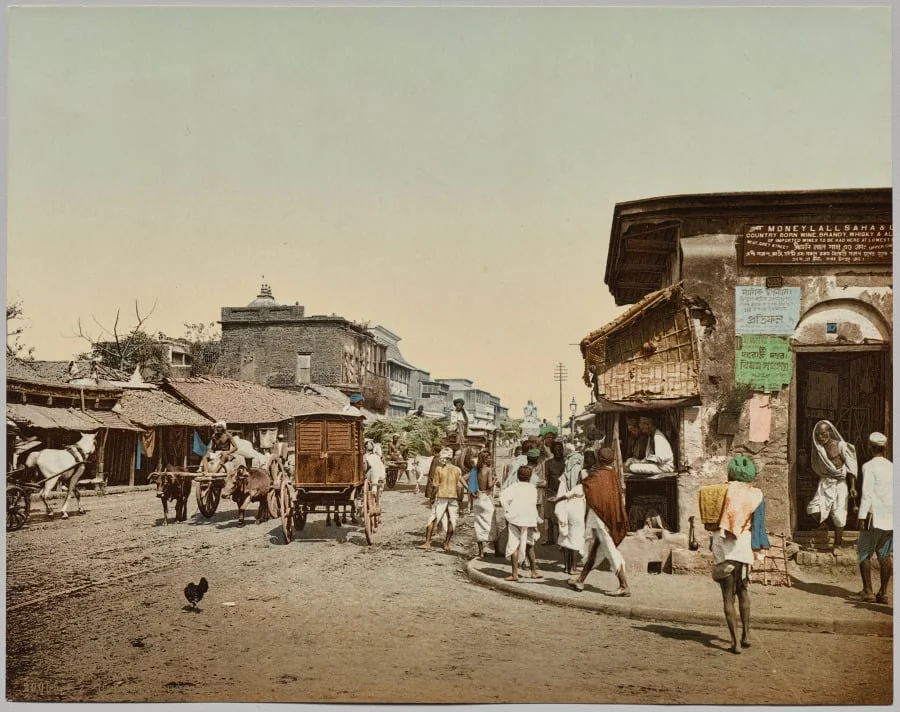 India. Calcutta. Upper Chitpore Road (A), after photo by Dr. Kurt Boeck, detail
