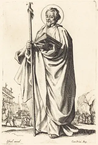 Saint Thomas, by Jacques Callot, ink, 1631