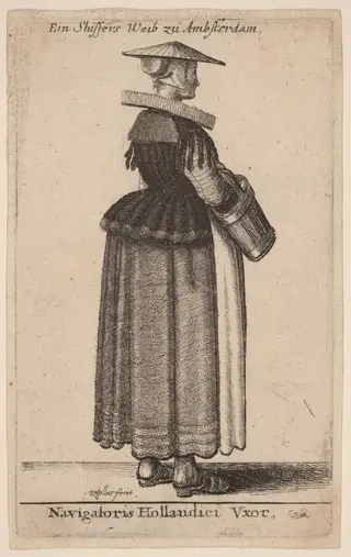 Navigatoris Hollandici Vxor, by Wenceslaus Hollar, ink, 1647