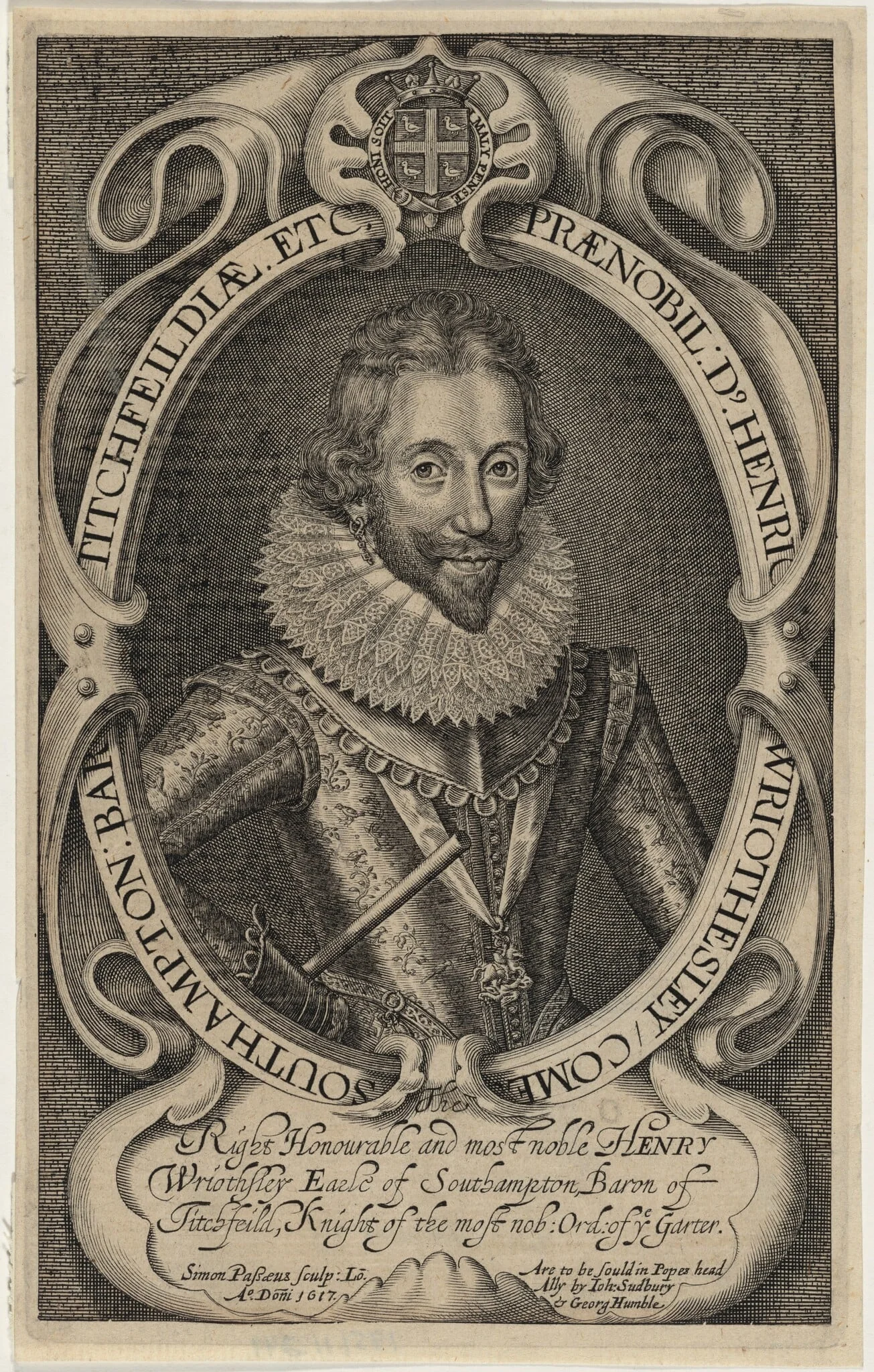 Henry Wriothersley, Third Earl of Southampton, detail
